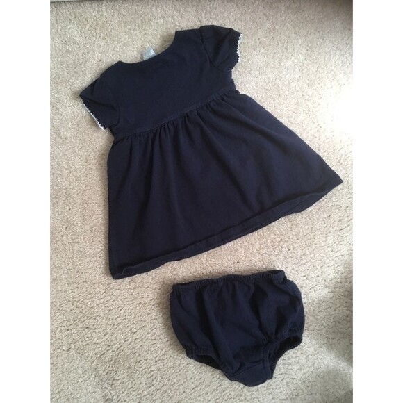 Ralph Lauren 6M Dress Size W/ Bloomers dark blue - Picture 4 of 5